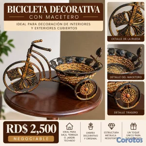 BICICLETA DECORATIVA CON MACETERO (NEGOCIABLE) USADO