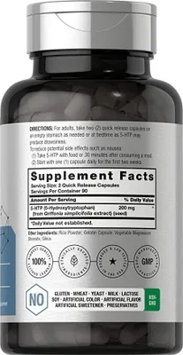 Salud y Equipamiento Médico - Horbaach 5-htp 200 Mg | 180 Capsulas | Suplemento De Fuerza 2