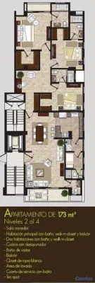 apartamentos - Apartamentos en piantini de3H desde US$ 238,000 en construcción 153mts2 4p 2