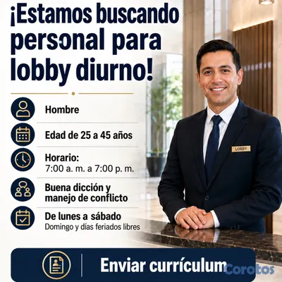 empleos disponibles - Recepcionista para lobby  5