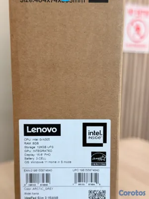 computadoras y laptops - LENOVO IDEAPAD SLIM 3 15IAN8 15.6” FHD i3-N305 8GB RAM 128GB  2