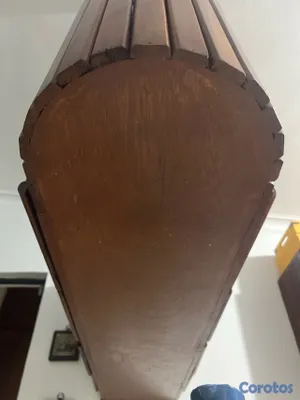 muebles y colchones - vitrina/gabinete aéreo de caoba con puertas de cristal, como nuevo  6