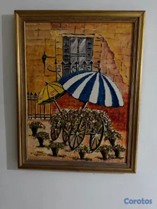 Cuadros de pared pintados a mano. 