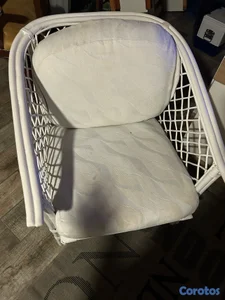 sillón blanco Mimbre 