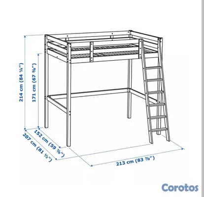muebles y colchones - Cama alta IKEA STORÅ 2