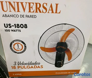 *Abanico Universal*
Nuevo en caja
Modelo: US-1808
Abanico de pared


