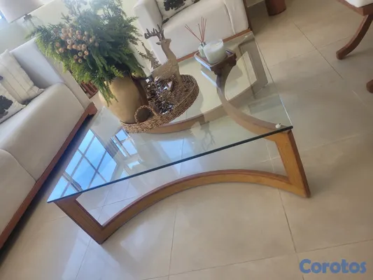 muebles y colchones - Mesa de centro en roble  2