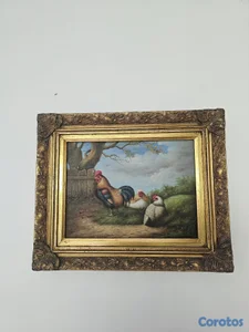 Cuadro de gallinas vintage
