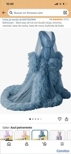 VESTIDO DE TUL AZUL POLVORIENTO – ESTILO PRINCESA