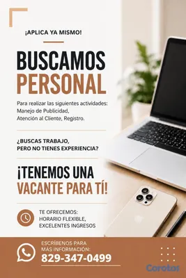 empleos disponibles - Estamos contratando a jóvenes con o sin experiencia, interesados escribir al DM. 4
