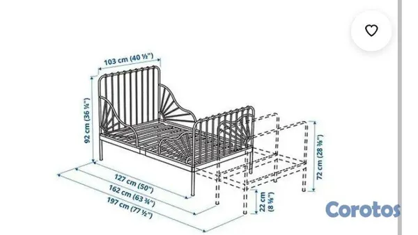 muebles y colchones - Cama Twin extensible de ikea  5