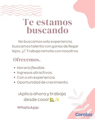 empleos disponibles - trabajos desde casa!! y coaching financiero  3