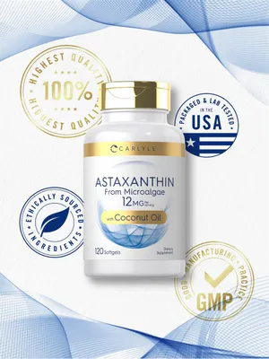 Salud y Equipamiento Médico - Astaxantina 12mg | 120 Capsulas Blandas Carlyle 5
