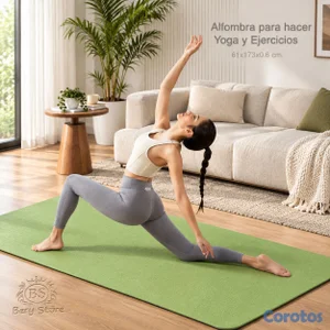 Alfombra de Ejercicio y Yoga para Entrenar | Alfombra para Yoga de 61x173x0.6 cm