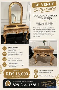 arte y antigüedades - Vendo repisa con espejo y centro de mesa 