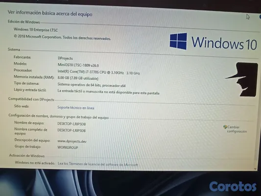 computadoras y laptops - Computadora ThinkCenter, CORE i7, 8gb Ram 6