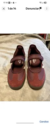 zapatos para mujer - Adidas Samba Jane color Rojo vino talla 7 1/2 2