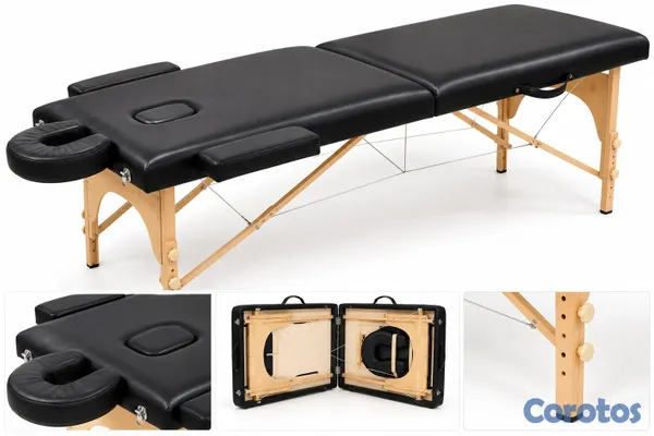 Salud y Equipamiento Médico - Mesa portátil de masaje plegable con accesorios 3