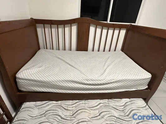 muebles y colchones - Cama cuna doble twin con colchones 2