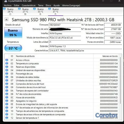 accesorios para electronica - Samsung 980 pro 2TB 7600mb/s 2