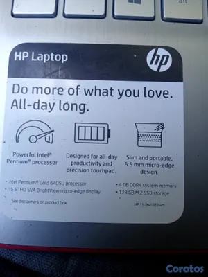 computadoras y laptops - Loptop HP Procesador Intel Pentium Gold  5