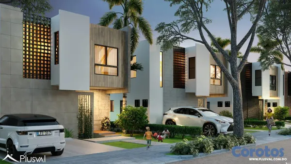 casas - Moderna Casa Tipo Townhouse de 4 Habitaciones en venta - Vista Cana 8