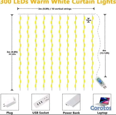 decoración y accesorios - Guirnalda de luces LED 3M lámpara USB de 8 modos para el hogar, fiesta denavidad 6