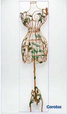decoración y accesorios - Adorno escultura decorativa en hierro con hojas verdes –  4