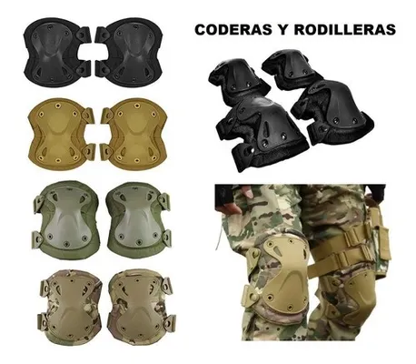 Artículos Deportivos - Kit juego de rodillera y codera táctica, ciclismo motocicleta paintball airsoft 2