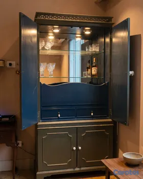 decoración y accesorios - Mueble bar con espejo luz interior 214cm alto