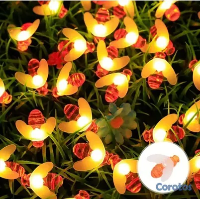 decoración y accesorios - Abejas de Luces Navideñas 4 Metros Solar 🌺🌺👌
 2