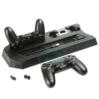 consolas y videojuegos - PS4 Slim y Pro Soporte de consola Disipador de calor Base Play Station cargador 2