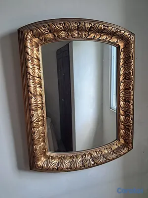 arte y antigüedades - Precioso espejo con marco de pan de oro 3
