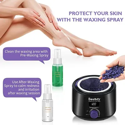 salud y belleza - Kit de depilacion bestidy Horno de Cera + 4 fundas de cera. Calentador depilar 5