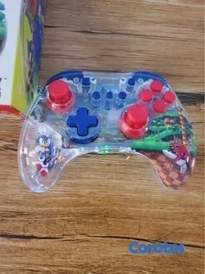 consolas y videojuegos - Control Nintendo Switch Versión Sonic transparente original
 2