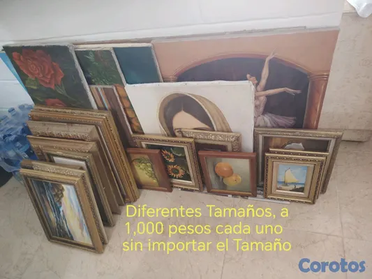 decoración y accesorios - CUANDROSY PINTURAS, EN ÓLEO EN EXCELENTES CONDICIONES  3