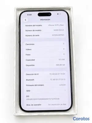 celulares y tabletas - iPhone 15 Pro Max 512GB 5