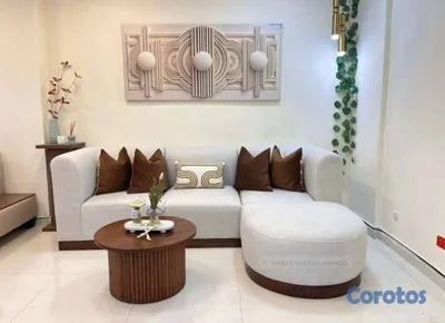 Mueble tipo L (Diseño curvo - Chaise longue - Rued