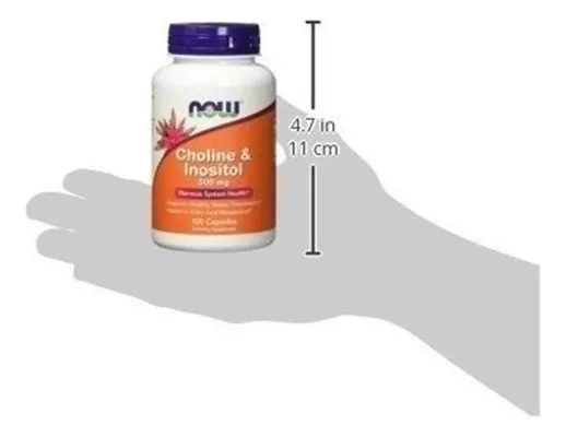 Salud y Equipamiento Médico - Choline Colina & Inositol 100 Capsulas 500mg Sistem Nervioso 3