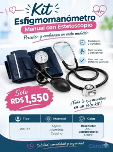 Kit de estetoscopio + esfigmomanometro 