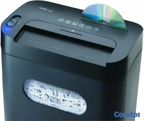 impresoras y scanners - TRITURADORA DE PAPEL ROYAL 112MX, 12 HOJAS DE CORTE CRUZADO, DESTRUYE GRAPAS, CD 2