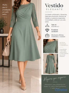 Vestido elegante verde