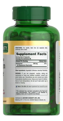 Salud y Equipamiento Médico - Glicinato De Magnesio 240 Mg 2