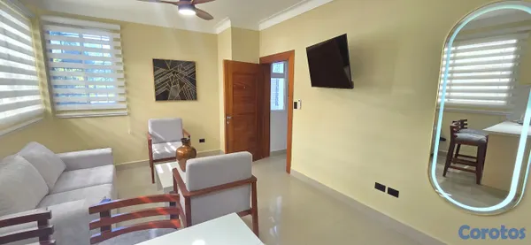 apartamentos - estudio amueblado 2do nivel en el despertar atras banco Central santiago  8
