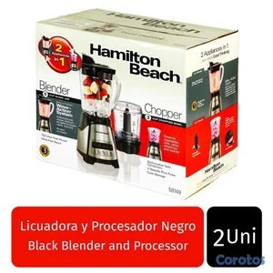 LICUADORA & EXTRACTOR DE VEGETALES 2 EN 1 HAMILTON