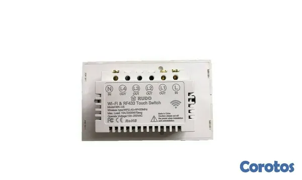 otros electronicos - Interruptor tactil WIFI 1 conector, conecta con Alexa y Google Home 3