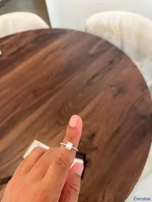 joyas, relojes y accesorios - ANILLO DE COMPROMISO EN ORO BLANCO 14K CON DIAMANTES 8