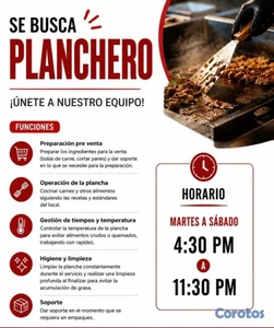 Se busca planchero 