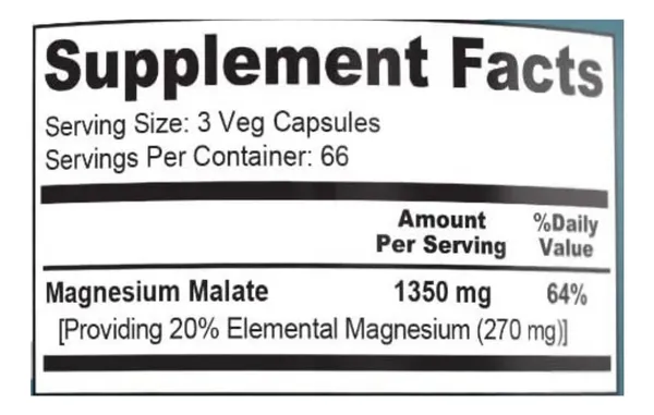 Salud y Equipamiento Médico - Malato Magnesio 1350mg Nusapure - - Unidad A $1610 2