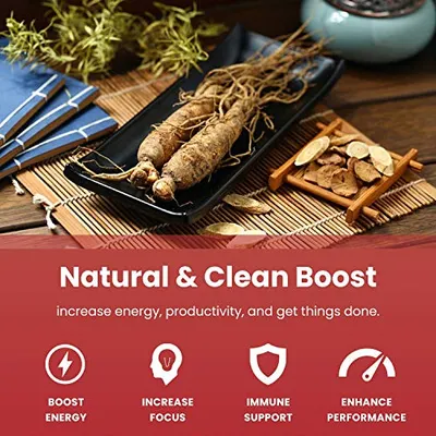 Salud y Equipamiento Médico - Nutrachamps Korean Red Panax Ginseng 1000mg 120 Cápsulas Veg 3